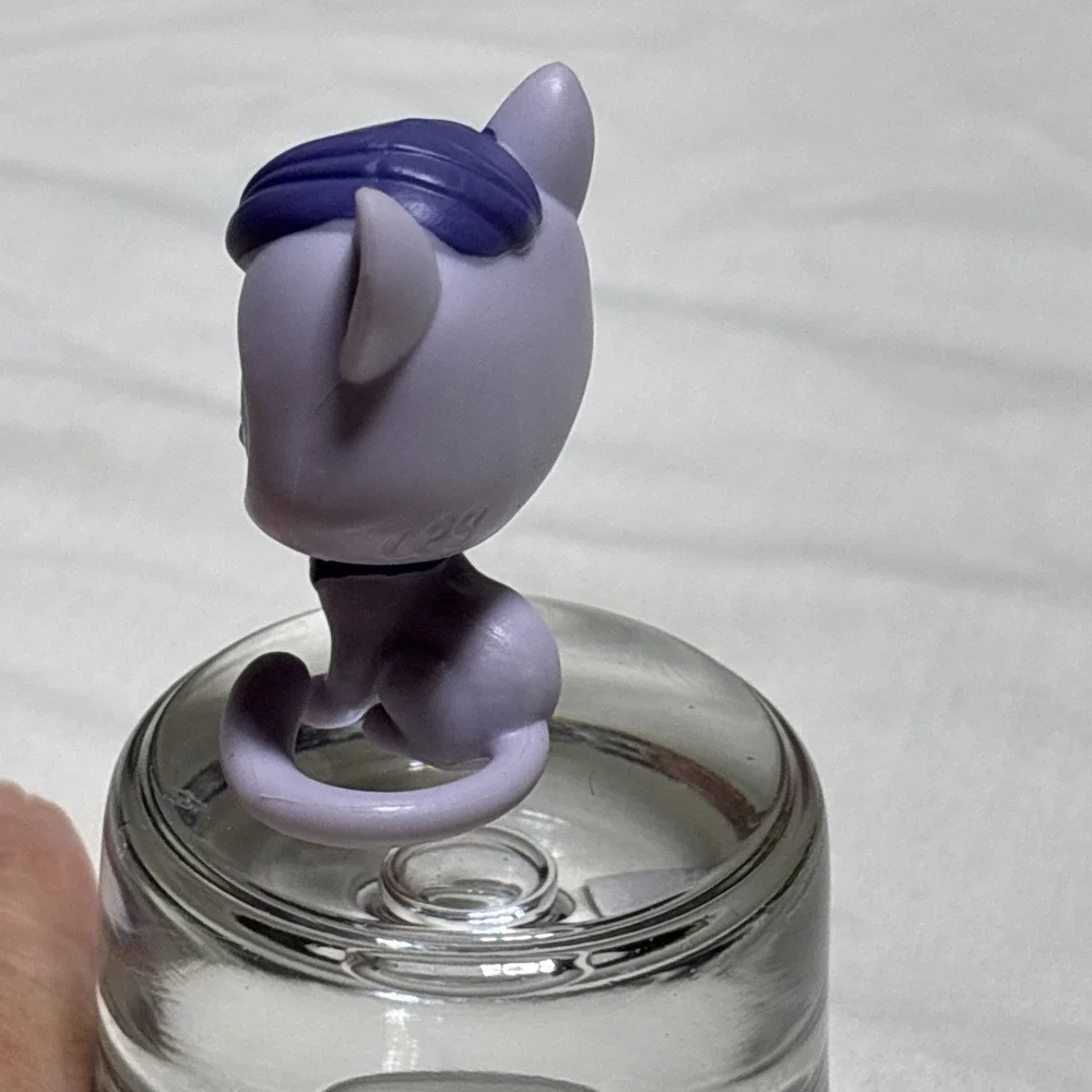 Littlest Pet Shop‎ LPS #2-76 Dane Catso Cat Purple Kitty Blue Eyes